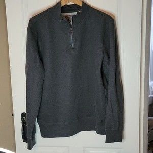 Classic Peter Werth London 1/4 Zip Sweater Large Grey